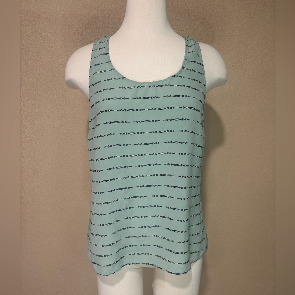 Pendleton Mint Green Patterned Tank Top